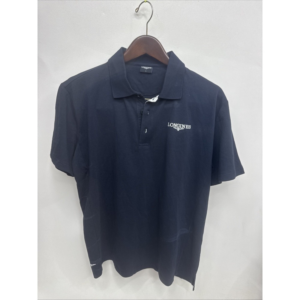 Longines Black Polo Shirt Large NWOT